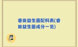 睿田益生菌配料表(睿田益生菌成分一览)