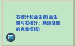 石榴汁和益生菌(益生菌与石榴汁：肠道健康的完美搭档)