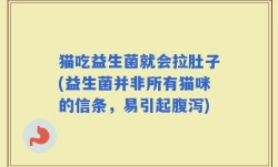 猫吃益生菌就会拉肚子(益生菌并非所有猫咪的信条，易引起腹泻)