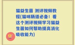 猫益生菌 测评视频教程(猫咪肠道必备！看这个测评视频学习猫益生菌如何帮助提高消化吸收能力)