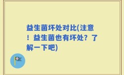 益生菌坏处对比(注意！益生菌也有坏处？了解一下吧)