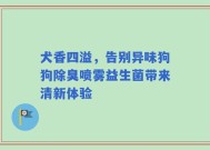 犬香四溢，告别异味狗狗除臭喷雾益生菌带来清新体验