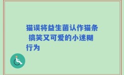 猫误将益生菌认作猫条 搞笑又可爱的小迷糊行为