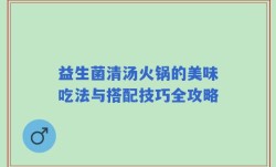 益生菌清汤火锅的美味吃法与搭配技巧全攻略