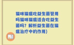 猫咪猫瘟吃益生菌管用吗猫咪猫瘟适合吃益生菌吗？解析益生菌在猫瘟治疗中的作用)
