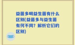 益菌多喝益生菌有什么区别(益菌多与益生菌有何不同？解析它们的区别)