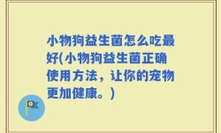 小物狗益生菌怎么吃最好(小物狗益生菌正确使用方法，让你的宠物更加健康。)