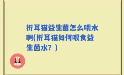 折耳猫益生菌怎么喂水啊(折耳猫如何喂食益生菌水？)