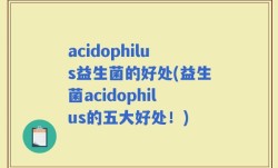 acidophilus益生菌的好处(益生菌acidophilus的五大好处！)