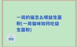 一周的猫怎么喂益生菌粉(一周猫咪如何吃益生菌粉)