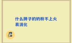 什么牌子的奶粉不上火易消化