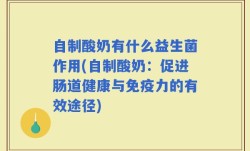 自制酸奶有什么益生菌作用(自制酸奶：促进肠道健康与免疫力的有效途径)