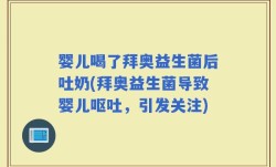 婴儿喝了拜奥益生菌后吐奶(拜奥益生菌导致婴儿呕吐，引发关注)