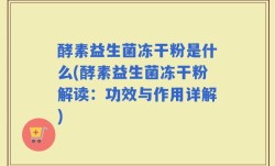酵素益生菌冻干粉是什么(酵素益生菌冻干粉解读：功效与作用详解)