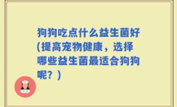狗狗吃点什么益生菌好(提高宠物健康，选择哪些益生菌最适合狗狗呢？)