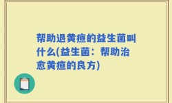 帮助退黄疸的益生菌叫什么(益生菌：帮助治愈黄疸的良方)