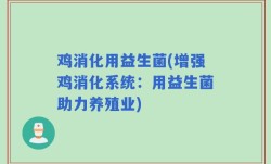 鸡消化用益生菌(增强鸡消化系统：用益生菌助力养殖业)