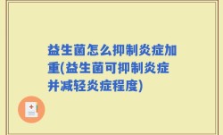 益生菌怎么抑制炎症加重(益生菌可抑制炎症并减轻炎症程度)