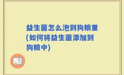 益生菌怎么泡到狗粮里(如何将益生菌添加到狗粮中)