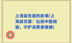 上海益生菌的故事(上海益生菌：弘扬中医精髓，守护消费者健康)