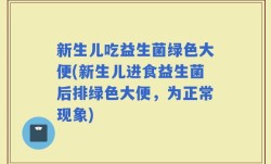 新生儿吃益生菌绿色大便(新生儿进食益生菌后排绿色大便，为正常现象)