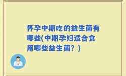 怀孕中期吃的益生菌有哪些(中期孕妇适合食用哪些益生菌？)