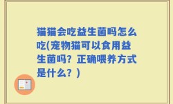 猫猫会吃益生菌吗怎么吃(宠物猫可以食用益生菌吗？正确喂养方式是什么？)