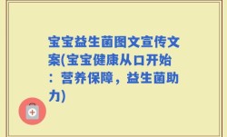 宝宝益生菌图文宣传文案(宝宝健康从口开始：营养保障，益生菌助力)