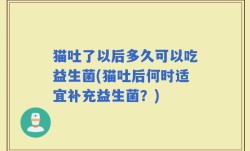猫吐了以后多久可以吃益生菌(猫吐后何时适宜补充益生菌？)