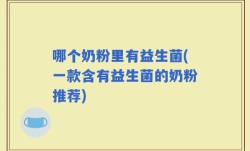 哪个奶粉里有益生菌(一款含有益生菌的奶粉推荐)