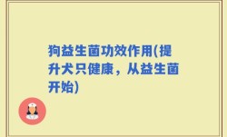 狗益生菌功效作用(提升犬只健康，从益生菌开始)
