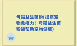 母猫益生菌粉(提高宠物免疫力！母猫益生菌粉能帮助宠物健康)