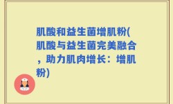 肌酸和益生菌增肌粉(肌酸与益生菌完美融合，助力肌肉增长：增肌粉)