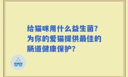 给猫咪用什么益生菌？为你的爱猫提供最佳的肠道健康保护？