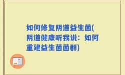 如何修复阴道益生菌(阴道健康听我说：如何重建益生菌菌群)