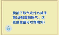 腹部下胀气吃什么益生菌(缓解腹部胀气，这些益生菌可以帮助你)