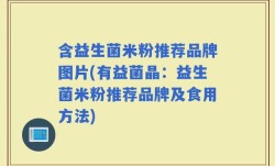 含益生菌米粉推荐品牌图片(有益菌晶：益生菌米粉推荐品牌及食用方法)