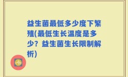 益生菌最低多少度下繁殖(最低生长温度是多少？益生菌生长限制解析)