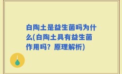 白陶土是益生菌吗为什么(白陶土具有益生菌作用吗？原理解析)