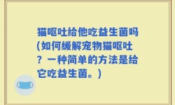 猫呕吐给他吃益生菌吗(如何缓解宠物猫呕吐？一种简单的方法是给它吃益生菌。)