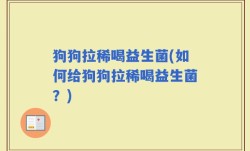 狗狗拉稀喝益生菌(如何给狗狗拉稀喝益生菌？)
