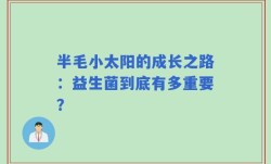 半毛小太阳的成长之路：益生菌到底有多重要？