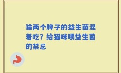猫两个牌子的益生菌混着吃？给猫咪喂益生菌的禁忌
