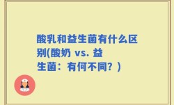 酸乳和益生菌有什么区别(酸奶 vs. 益生菌：有何不同？)
