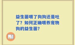 益生菌喂了狗狗还是吐了？如何正确喂养宠物狗的益生菌？