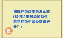 猫咪拌饭益生菌怎么吃(如何给猫咪添加益生菌到拌饭中享受双重好处？)