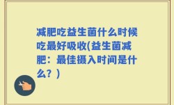 减肥吃益生菌什么时候吃最好吸收(益生菌减肥：最佳摄入时间是什么？)