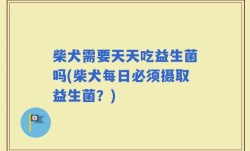 柴犬需要天天吃益生菌吗(柴犬每日必须摄取益生菌？)