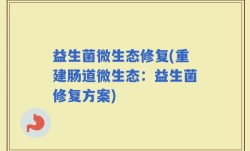 益生菌微生态修复(重建肠道微生态：益生菌修复方案)