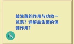 益生菌的作用与功效一览表？详解益生菌的保健作用？